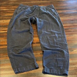 Men's Abercrombie & Fitch Loose Pull On Pants - Charcoal Gray Medium